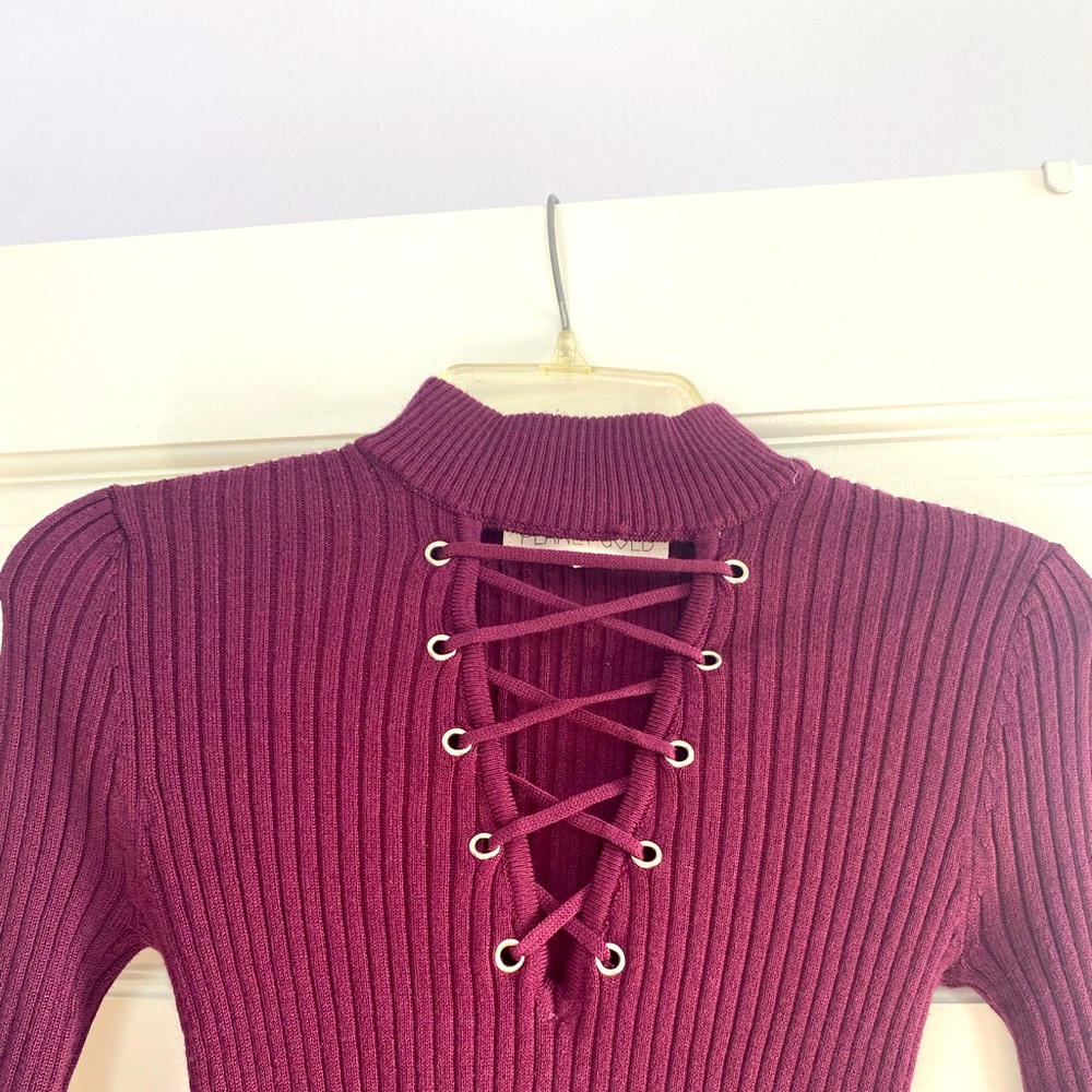 Planet Gold Sexy Tie Top XS